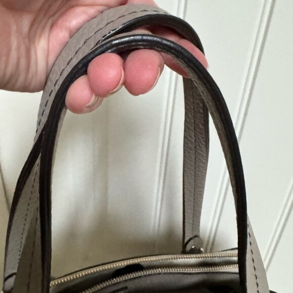 Kate Spade Grove Court Lainey Grey Pebbled Leather Satchel. 15 by 11 by 4.5 - Picture 14 of 15